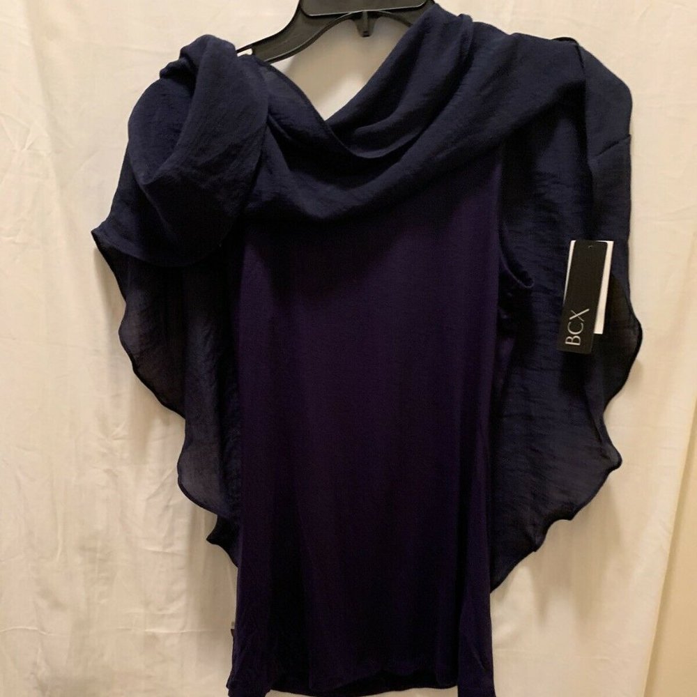 BCX Layered Poncho Top S A57